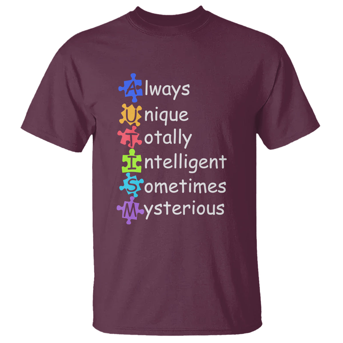 Autism Definition T Shirt Always Unique Totally Intelligent Sometimes Mysterious - Wonder Print Shop