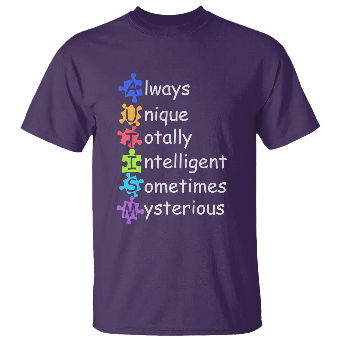 Autism Definition T Shirt Always Unique Totally Intelligent Sometimes Mysterious - Wonder Print Shop