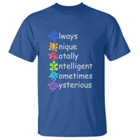 Autism Definition T Shirt Always Unique Totally Intelligent Sometimes Mysterious - Wonder Print Shop