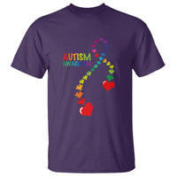 Heart Autism Awareness T Shirt Puzzle Heart Ribbon Support Accept - Wonder Print Shop