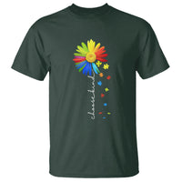Sunflower Autism T Shirt Choose Kind Rainbow Puzzle Piece - Wonder Print Shop