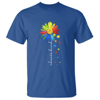 Sunflower Autism T Shirt Choose Kind Rainbow Puzzle Piece - Wonder Print Shop