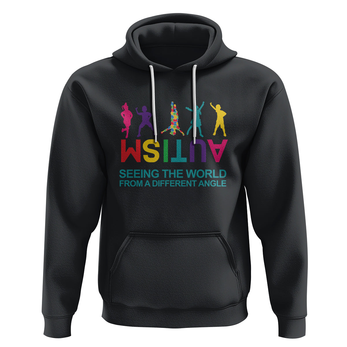 Proud Autism Hoodie Seeing The World From A Different Angle - Wonder Print Shop