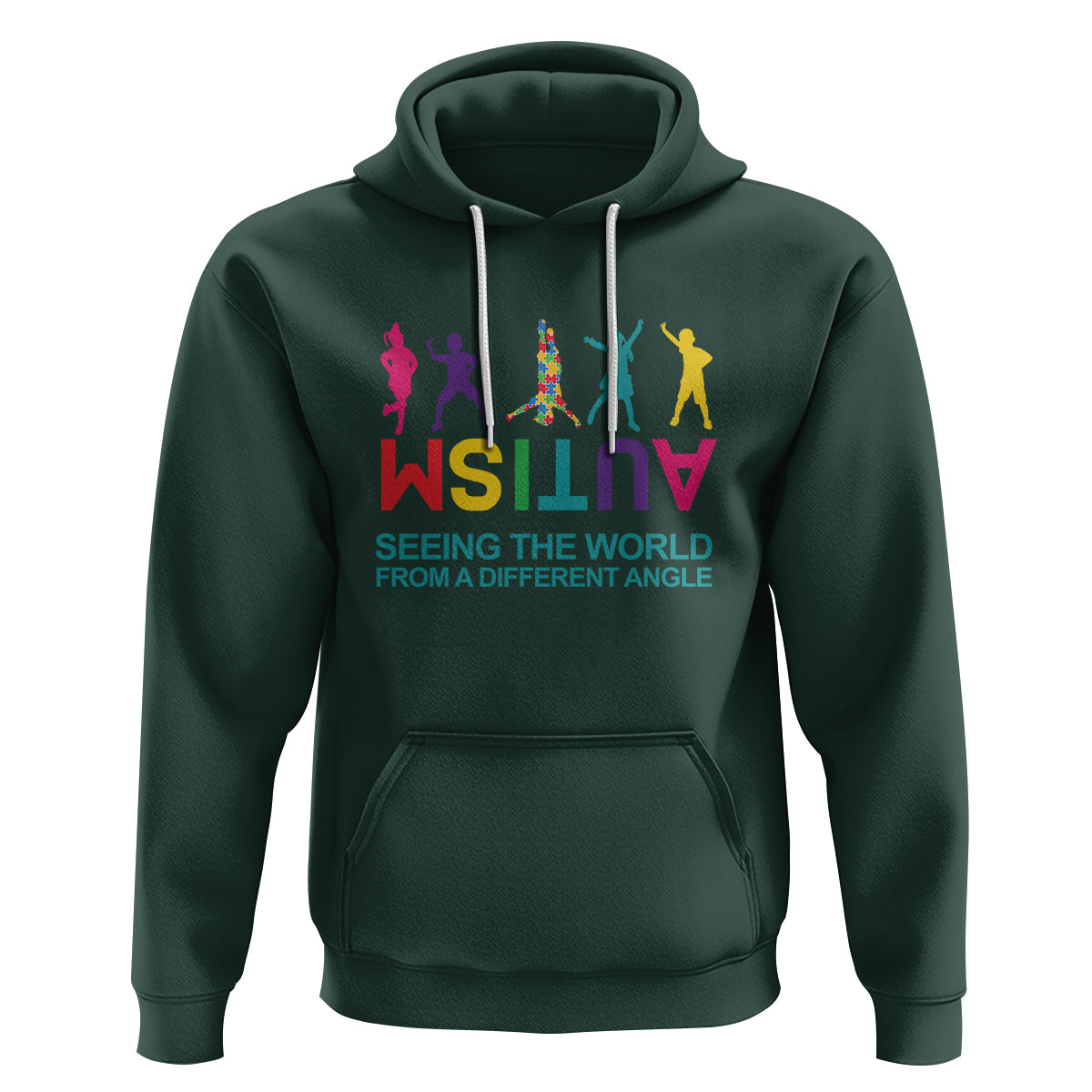 Proud Autism Hoodie Seeing The World From A Different Angle - Wonder Print Shop