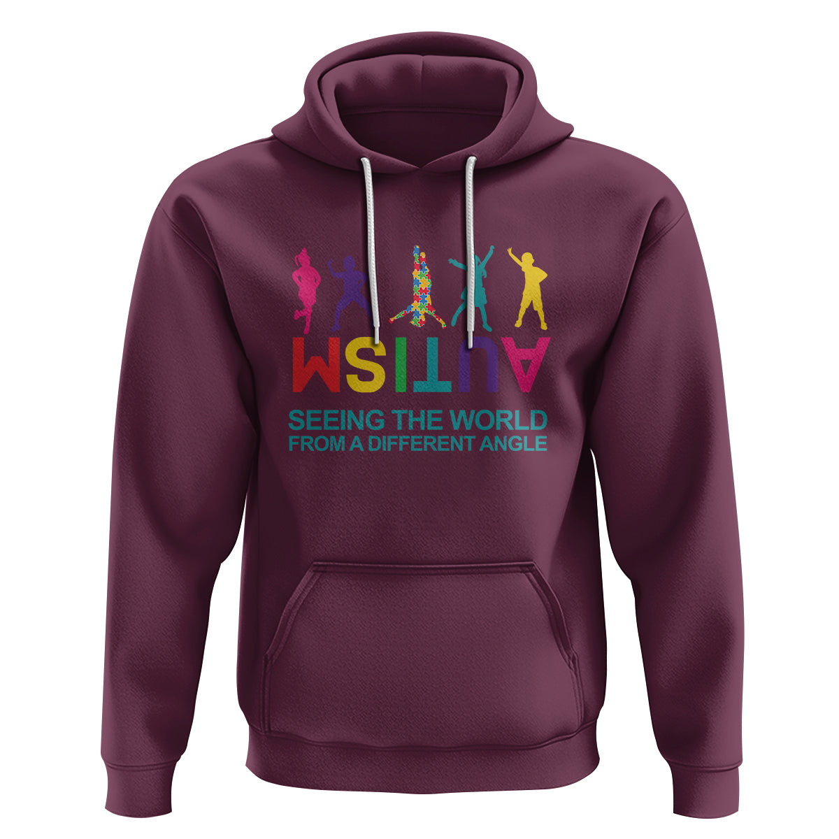 Proud Autism Hoodie Seeing The World From A Different Angle - Wonder Print Shop