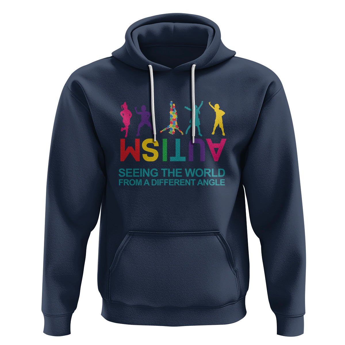 Proud Autism Hoodie Seeing The World From A Different Angle - Wonder Print Shop