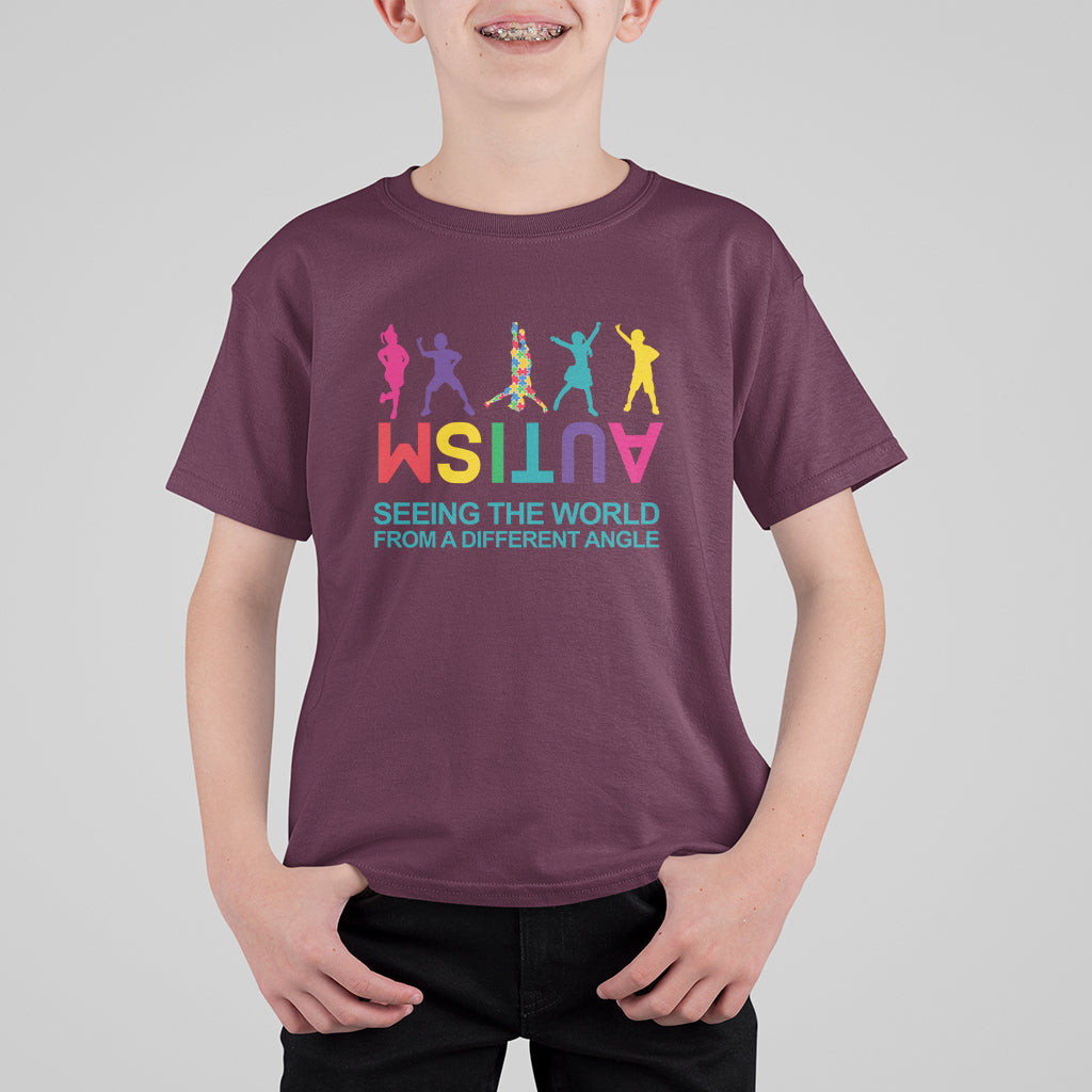 Proud Autism T Shirt For Kid Seeing The World From A Different Angle - Wonder Print Shop
