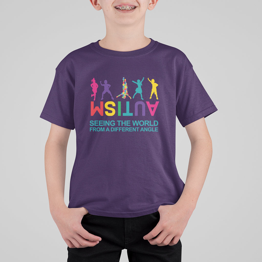 Proud Autism T Shirt For Kid Seeing The World From A Different Angle - Wonder Print Shop