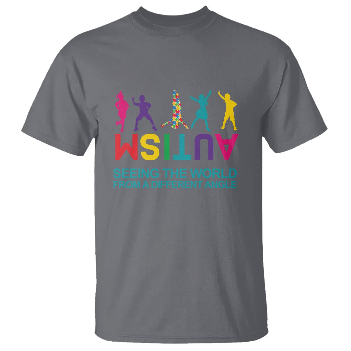 Proud Autism T Shirt Seeing The World From A Different Angle - Wonder Print Shop