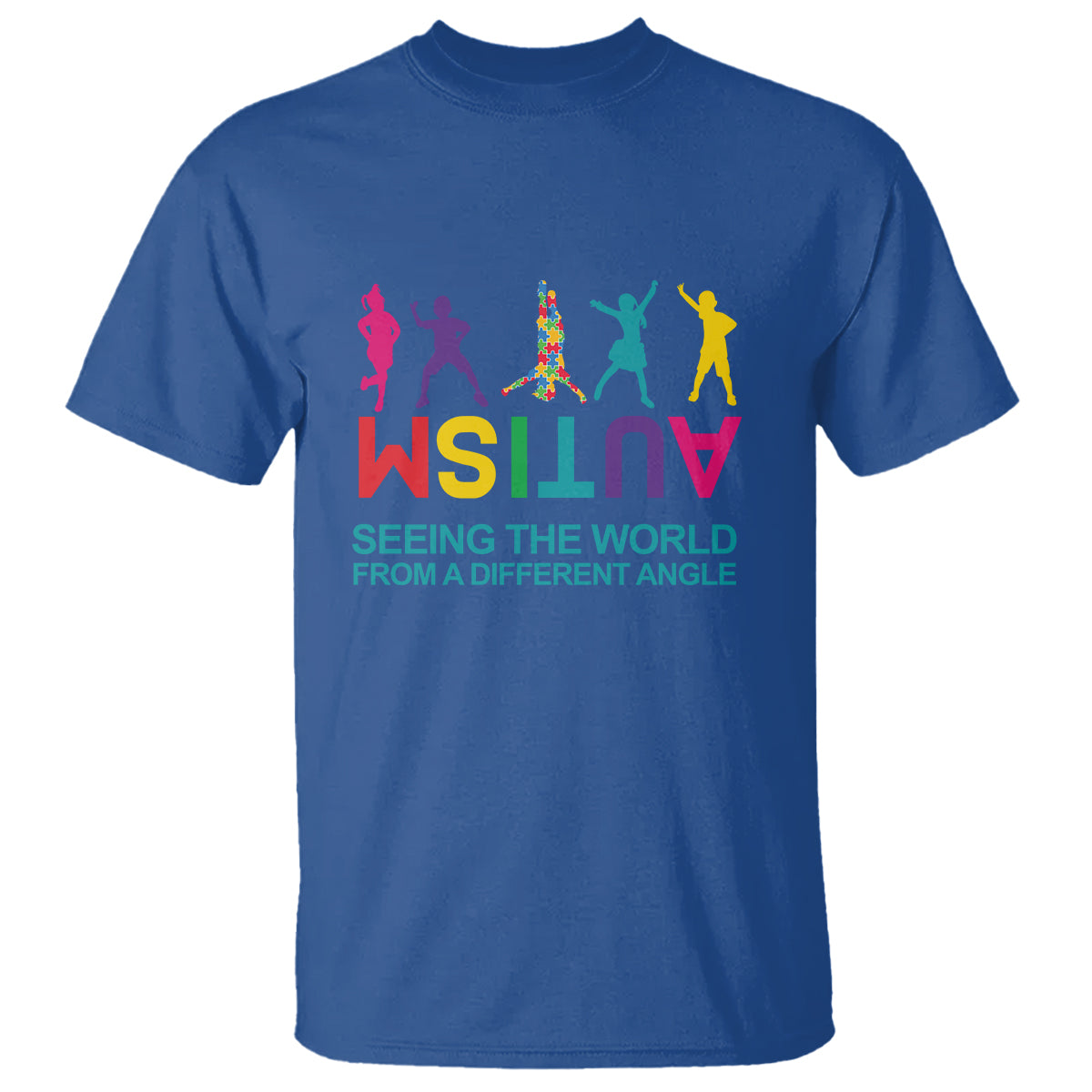 Proud Autism T Shirt Seeing The World From A Different Angle - Wonder Print Shop