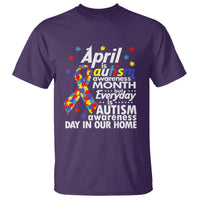 Autism Awareness T Shirt Everyday In Our Home Spectrum Puzzle Ribbon - Wonder Print Shop