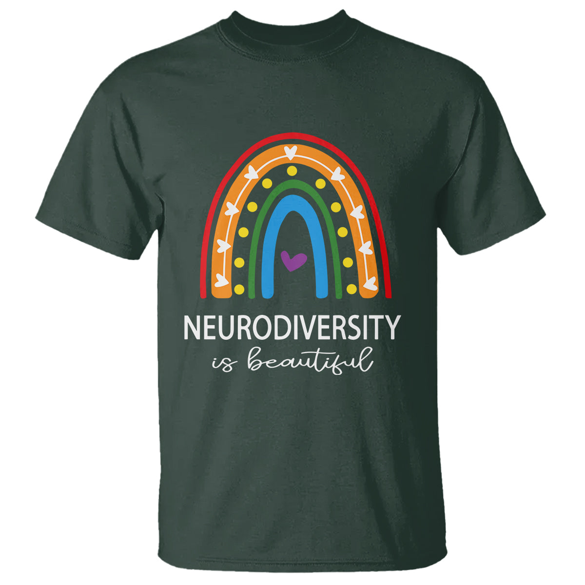 Heart Autism Awareness T Shirt Neurodiversity Is Beautiful - Wonder Print Shop