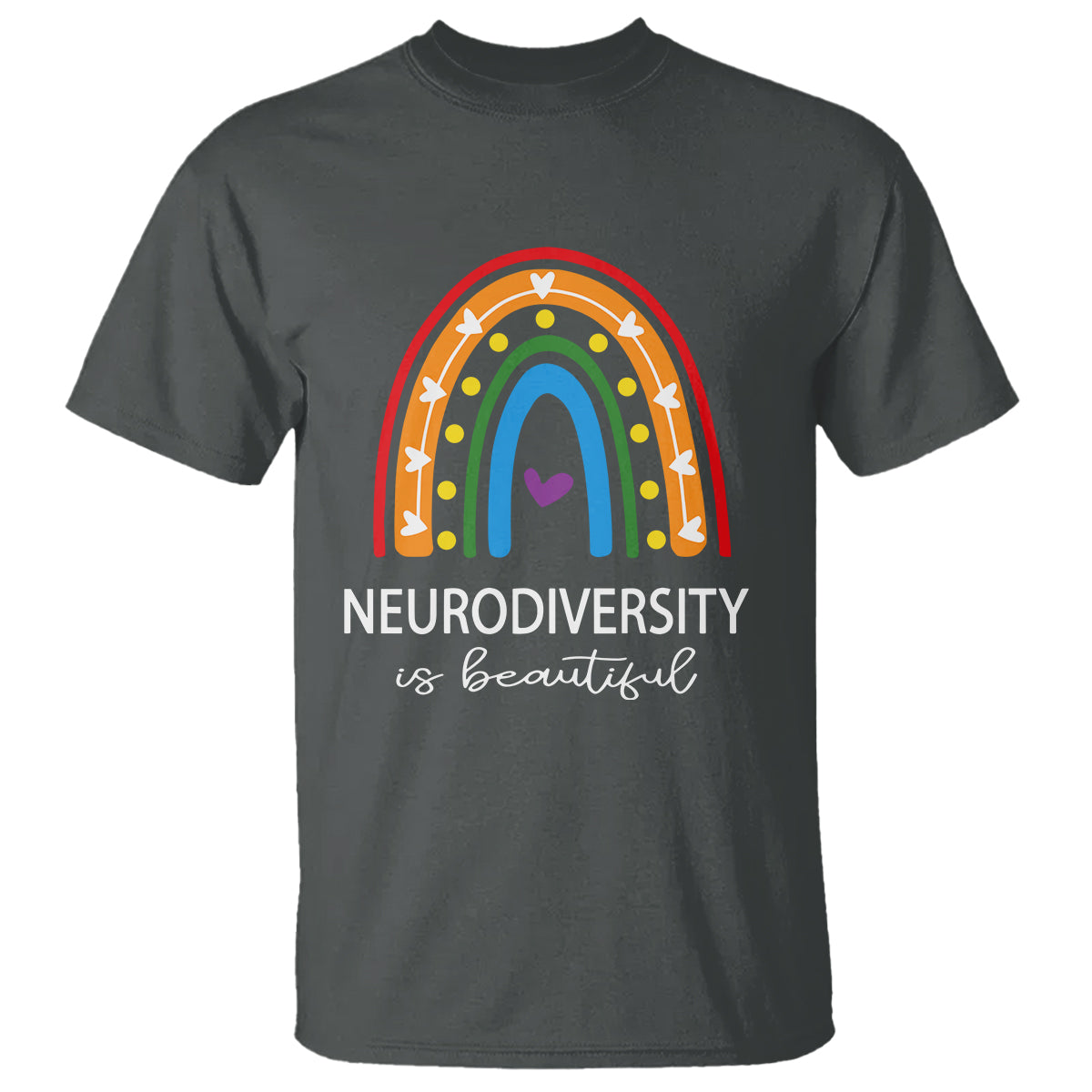 Heart Autism Awareness T Shirt Neurodiversity Is Beautiful - Wonder Print Shop