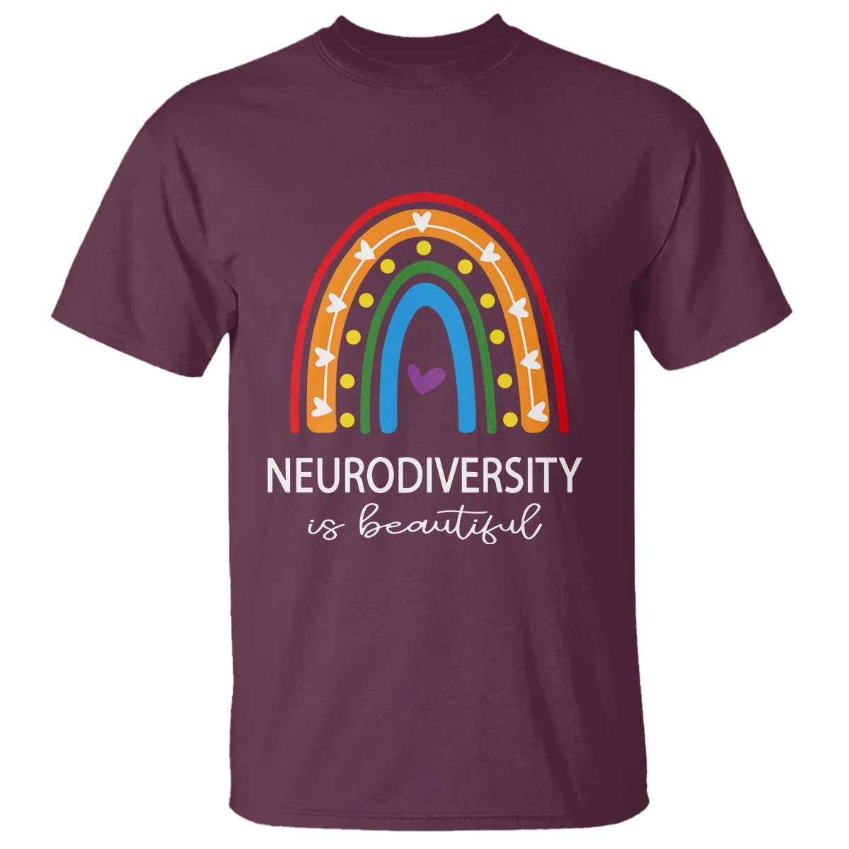 Heart Autism Awareness T Shirt Neurodiversity Is Beautiful - Wonder Print Shop