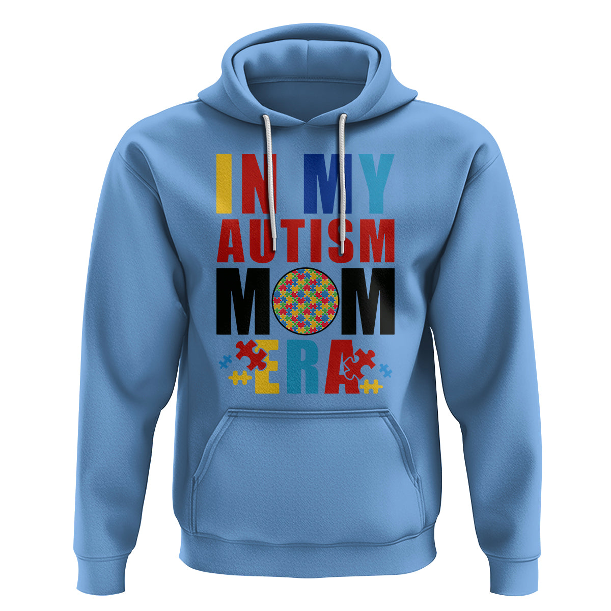 In My Autism Mom Era Hoodie Love Support Puzzle Piece - Wonder Print Shop