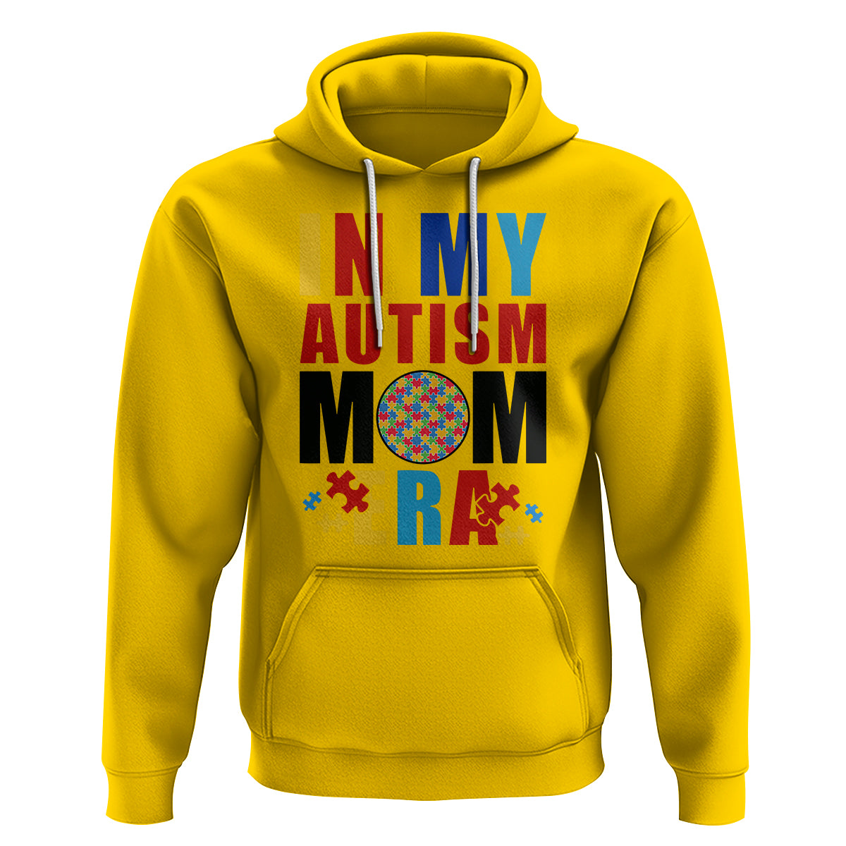 In My Autism Mom Era Hoodie Love Support Puzzle Piece - Wonder Print Shop