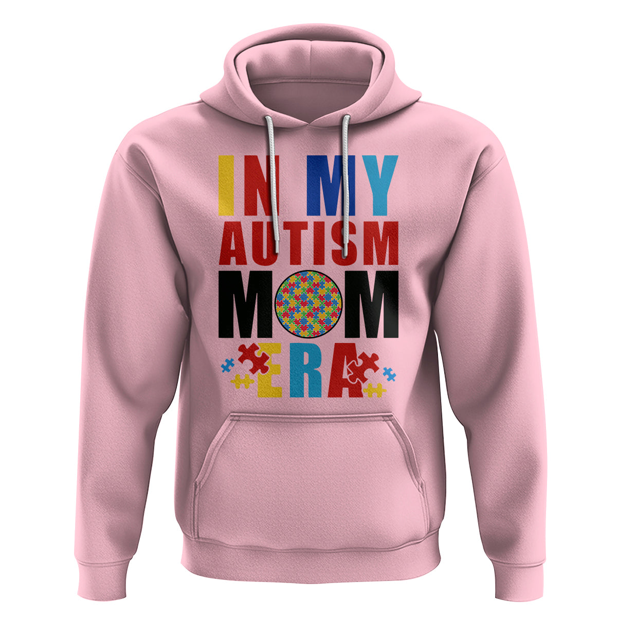 In My Autism Mom Era Hoodie Love Support Puzzle Piece - Wonder Print Shop
