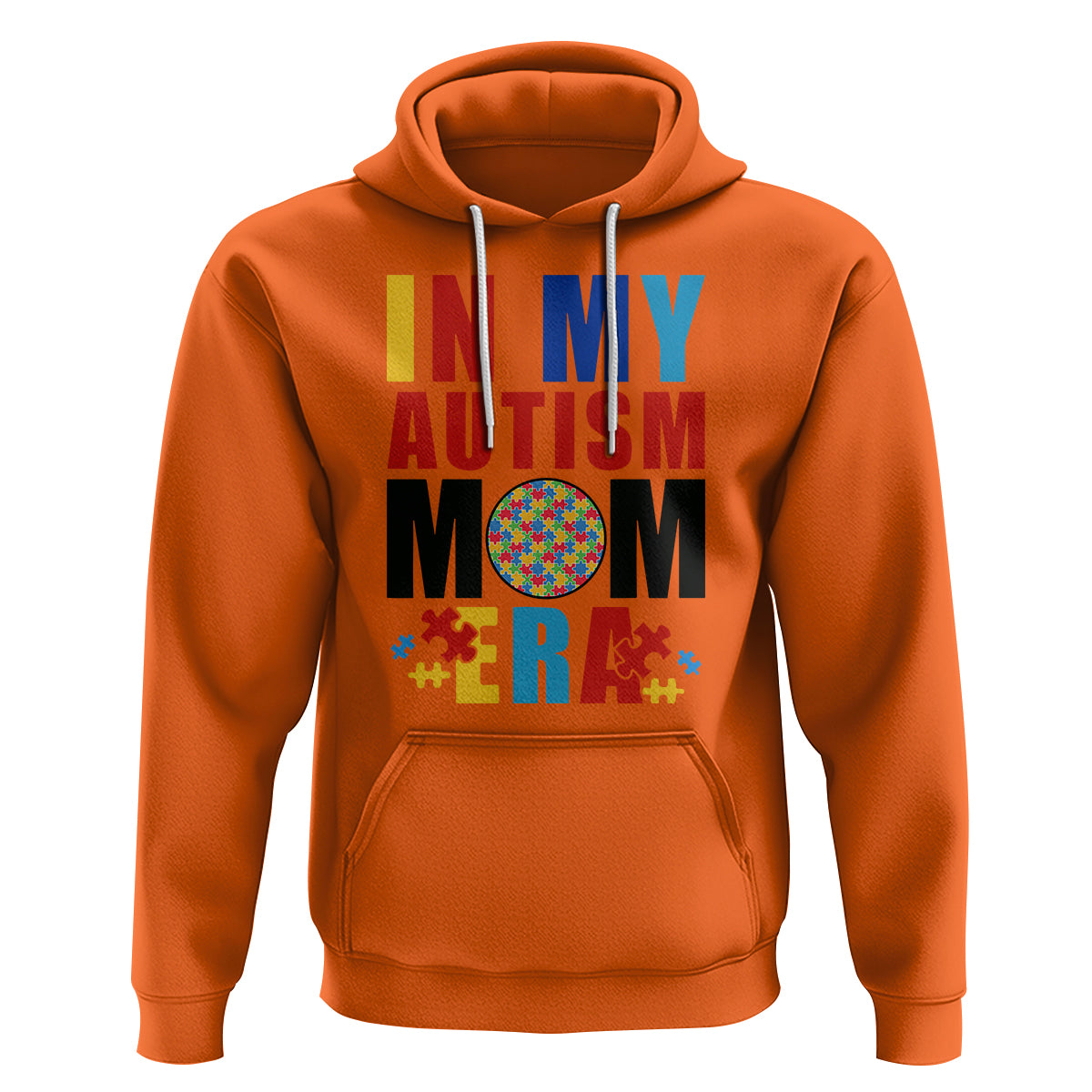 In My Autism Mom Era Hoodie Love Support Puzzle Piece - Wonder Print Shop