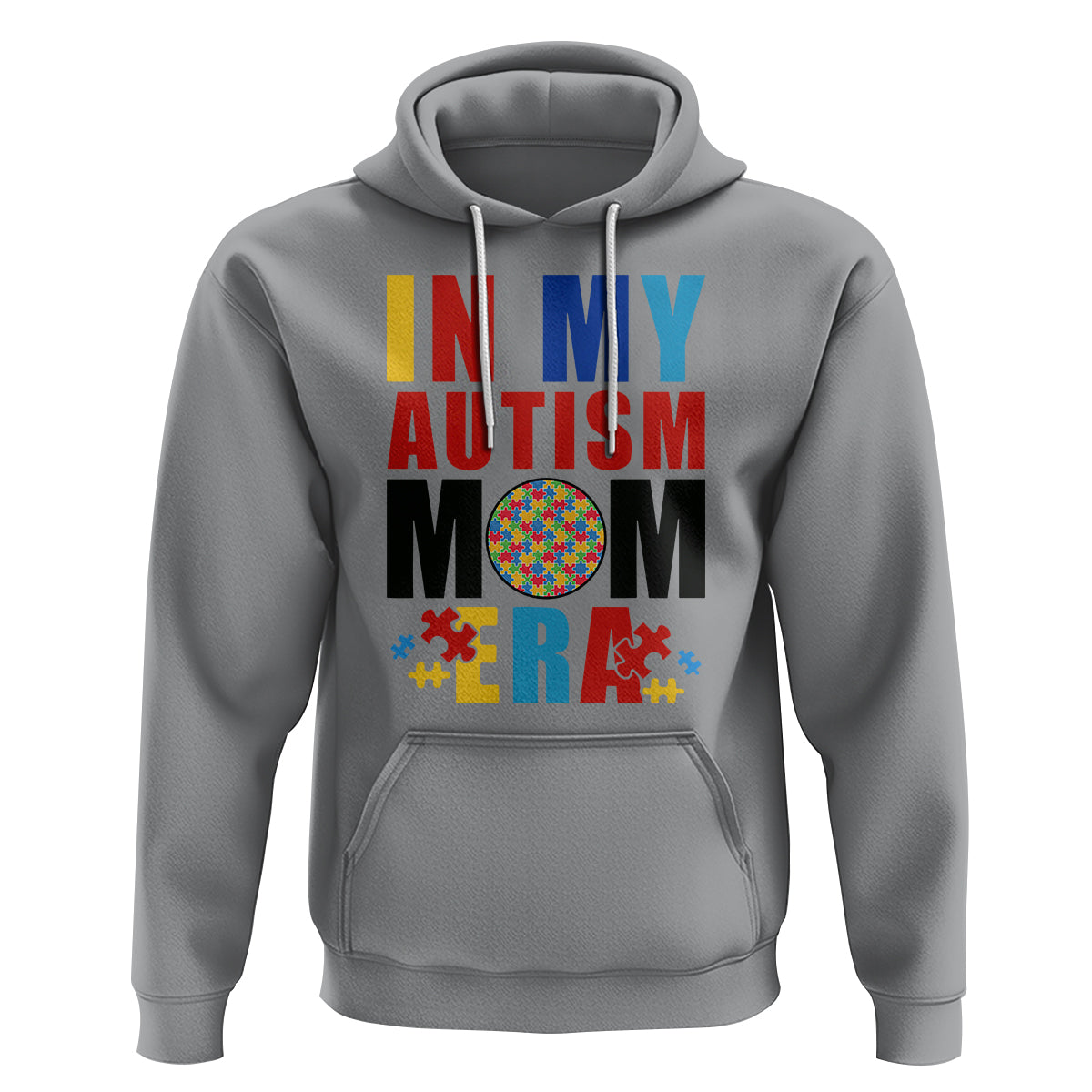 In My Autism Mom Era Hoodie Love Support Puzzle Piece - Wonder Print Shop