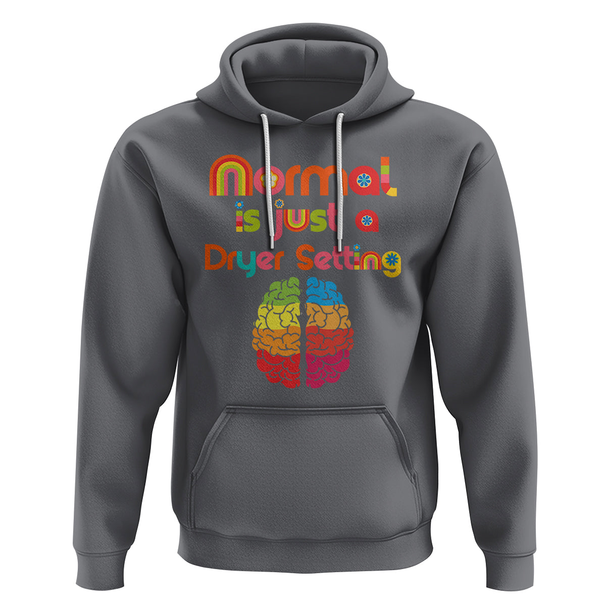 Proud Autism Hoodie Normal Is Just A Dryer Setting Neurodiversity Brain - Wonder Print Shop