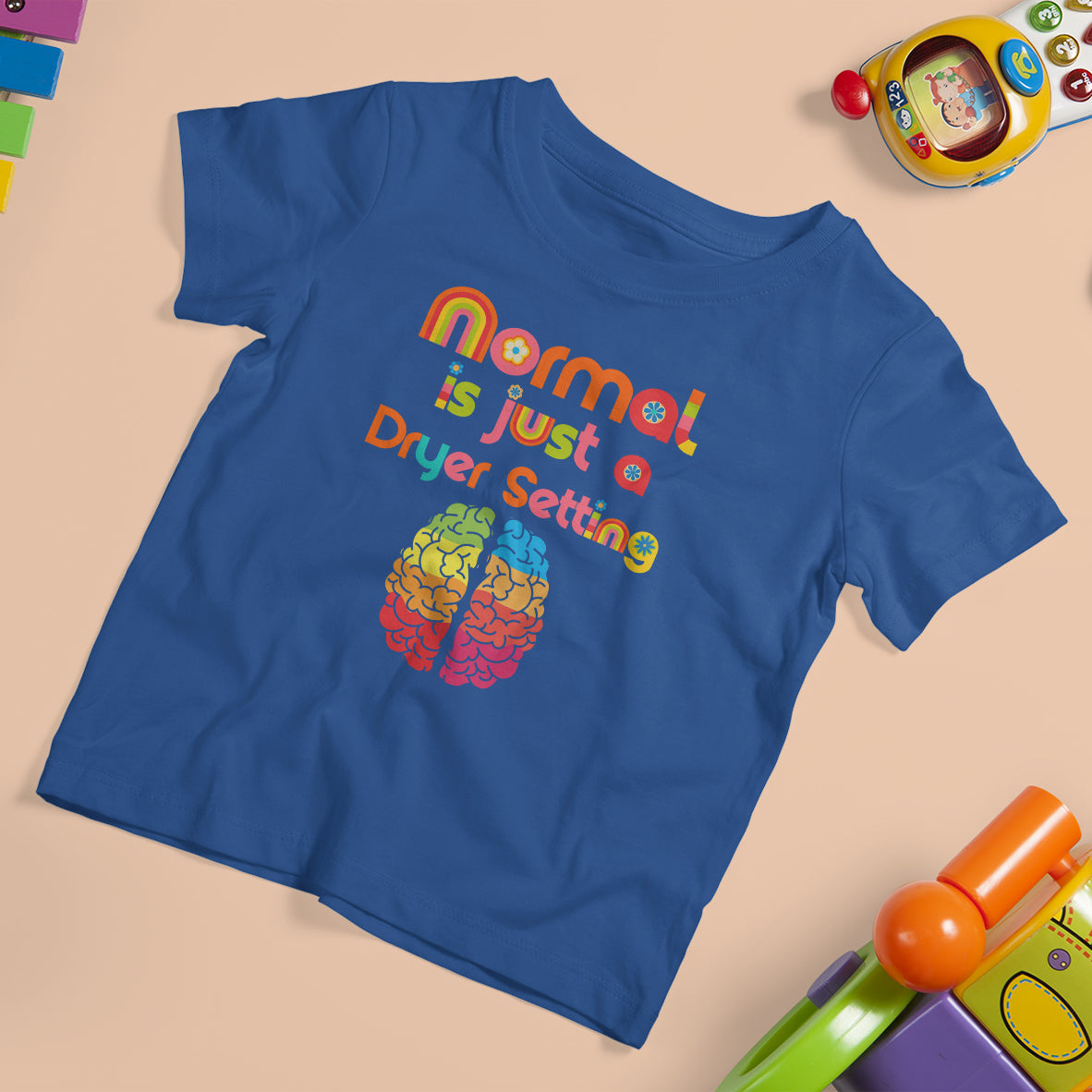 Proud Autism T Shirt For Kid Normal Is Just A Dryer Setting Neurodiversity Brain - Wonder Print Shop