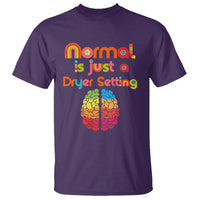 Proud Autism T Shirt Normal Is Just A Dryer Setting Neurodiversity Brain - Wonder Print Shop