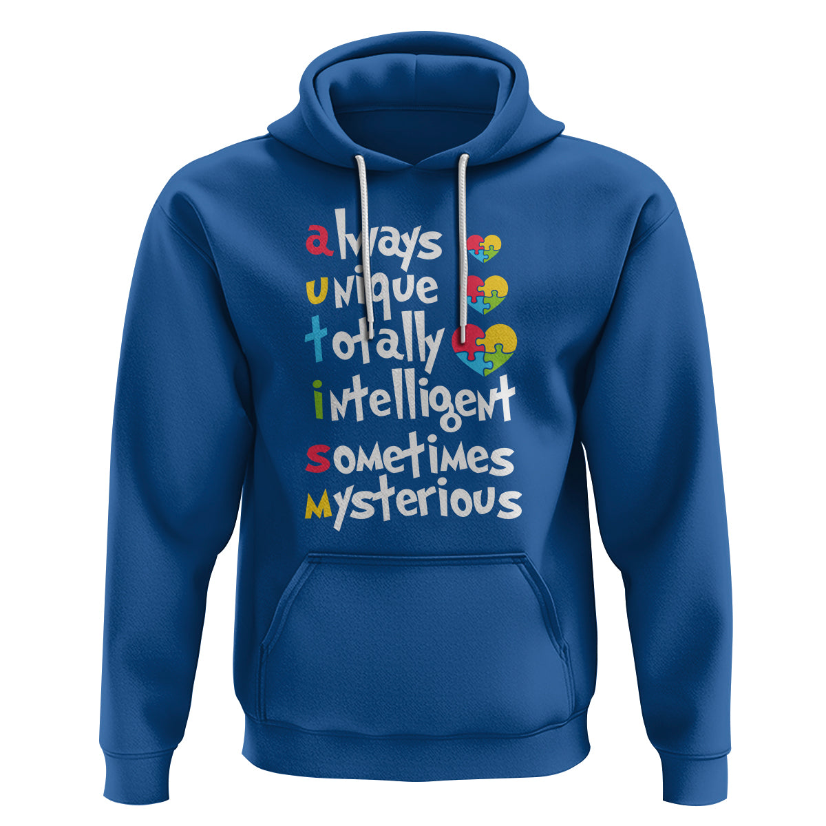 Autism Definition Hoodie Always Unique Totally Intelligent Sometimes Mysterious Puzzle Heart - Wonder Print Shop