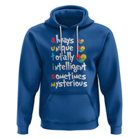 Autism Definition Hoodie Always Unique Totally Intelligent Sometimes Mysterious Puzzle Heart - Wonder Print Shop