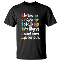 Autism Definition T Shirt Always Unique Totally Intelligent Sometimes Mysterious Puzzle Heart - Wonder Print Shop