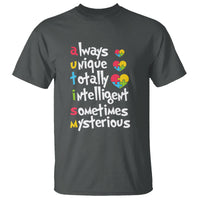 Autism Definition T Shirt Always Unique Totally Intelligent Sometimes Mysterious Puzzle Heart - Wonder Print Shop