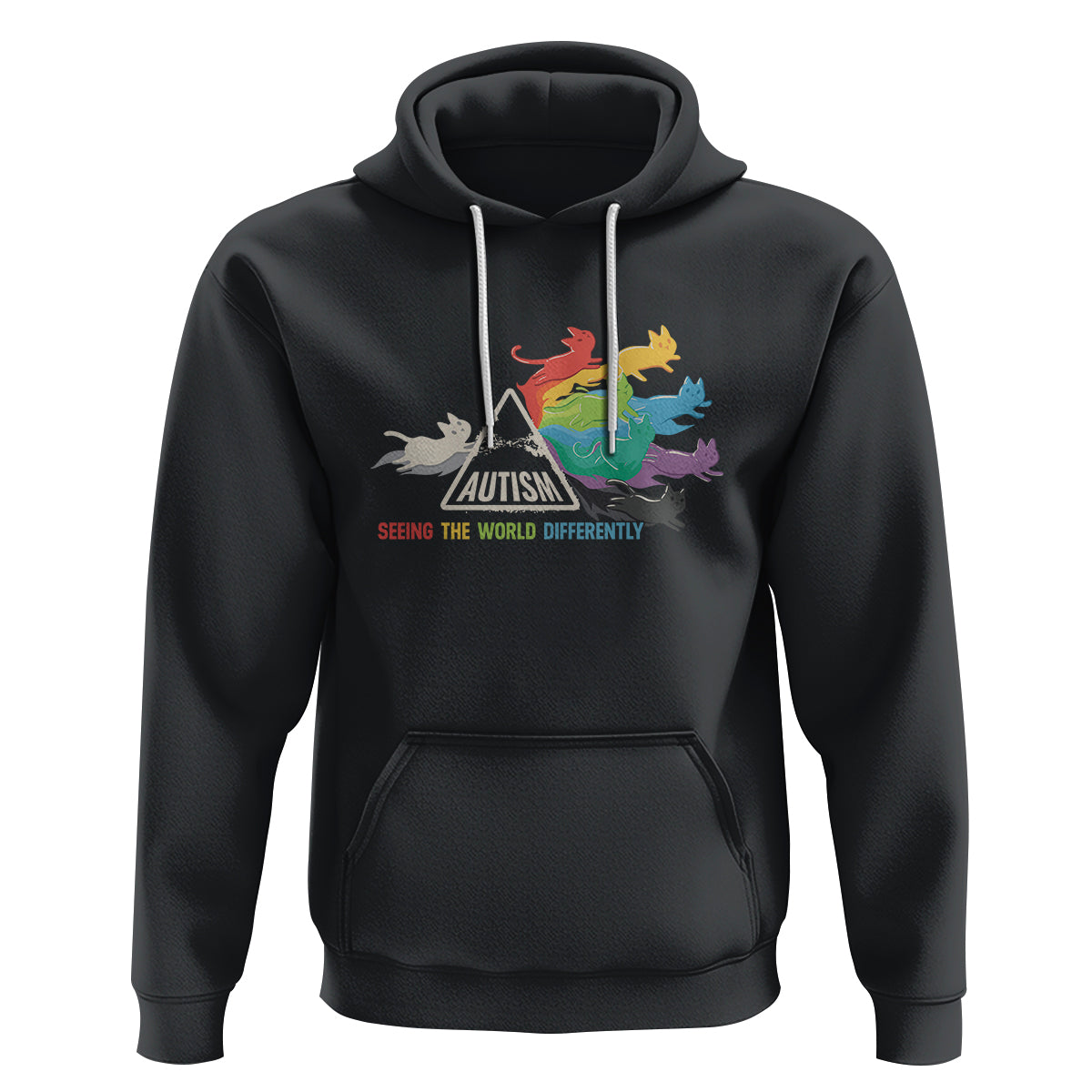 Cat Autism Hoodie Seeing The World Form A Different Angle - Wonder Print Shop