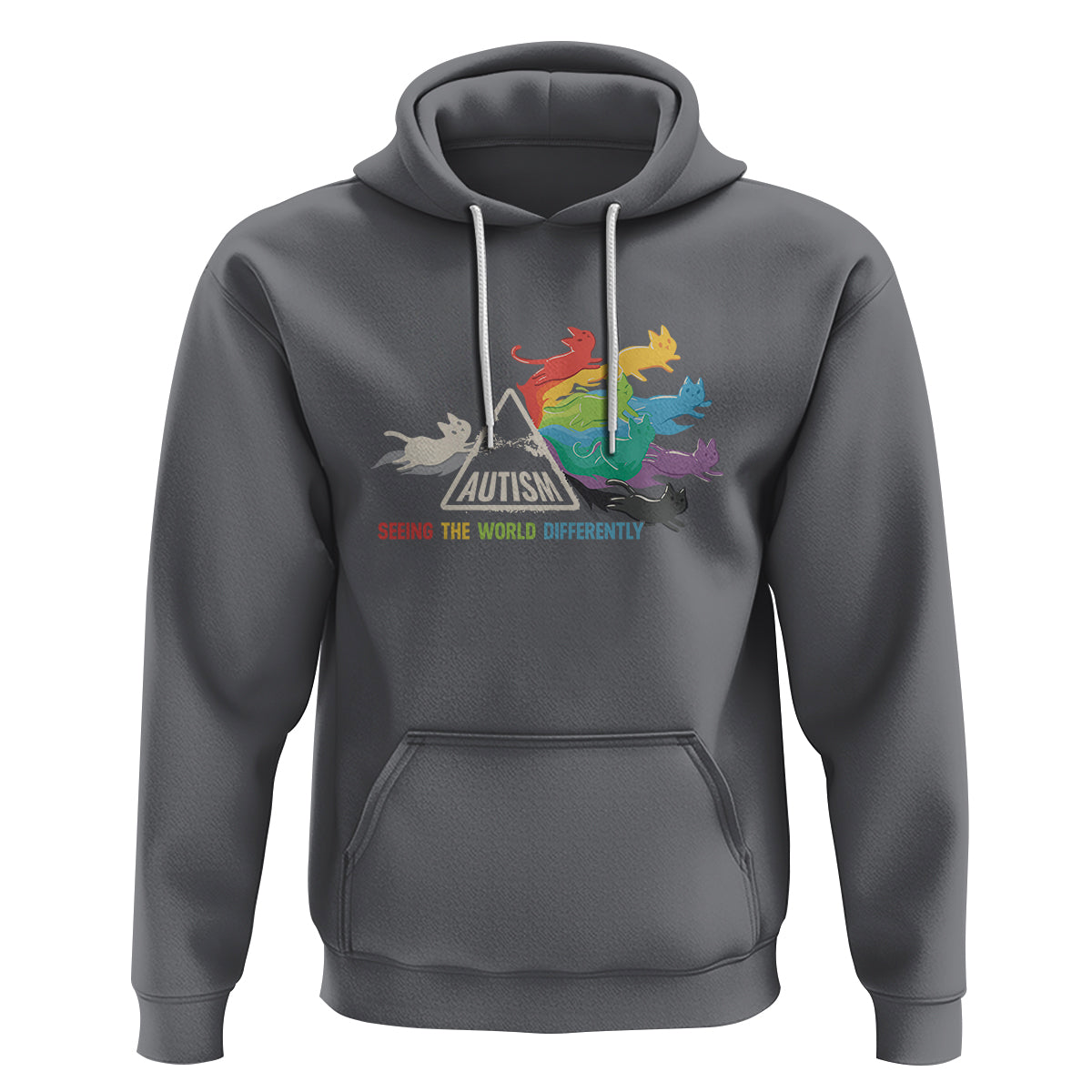 Cat Autism Hoodie Seeing The World Form A Different Angle - Wonder Print Shop