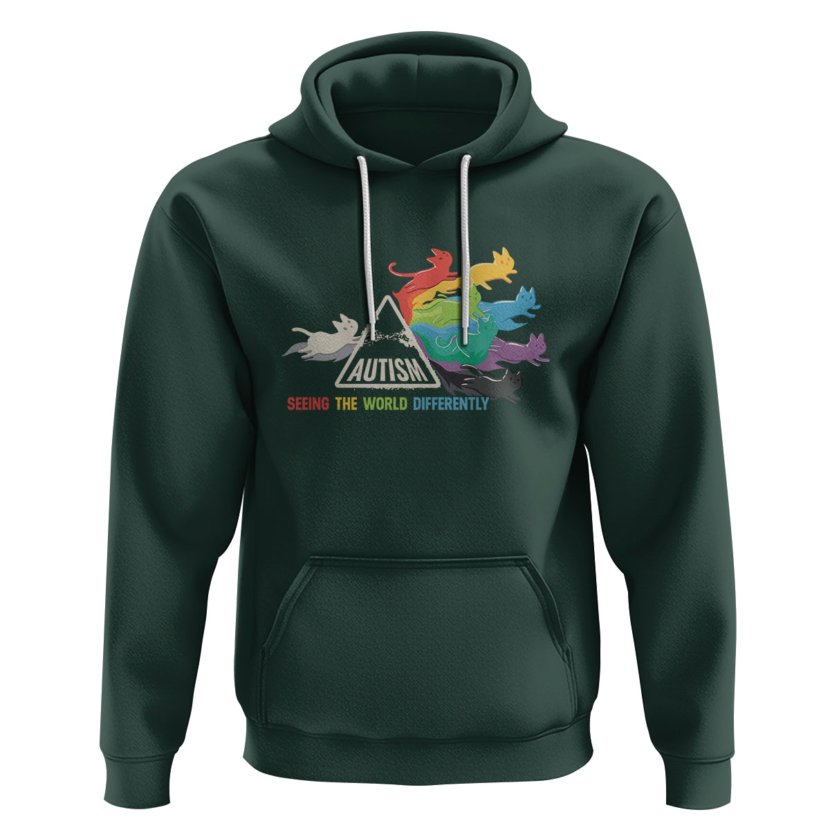 Cat Autism Hoodie Seeing The World Form A Different Angle - Wonder Print Shop
