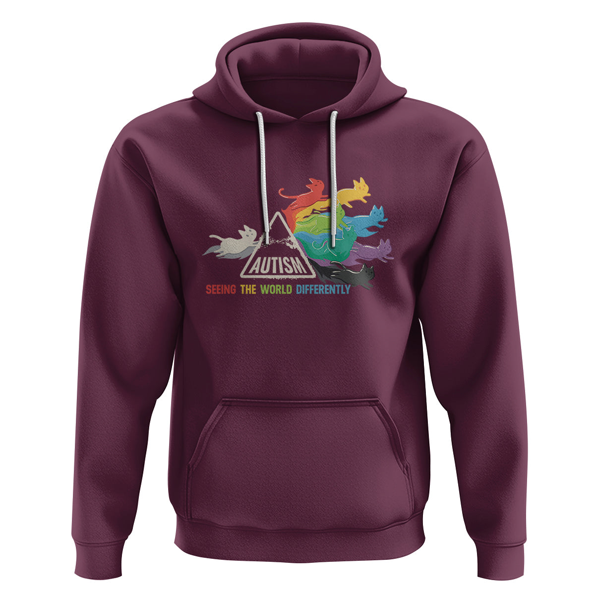 Cat Autism Hoodie Seeing The World Form A Different Angle - Wonder Print Shop