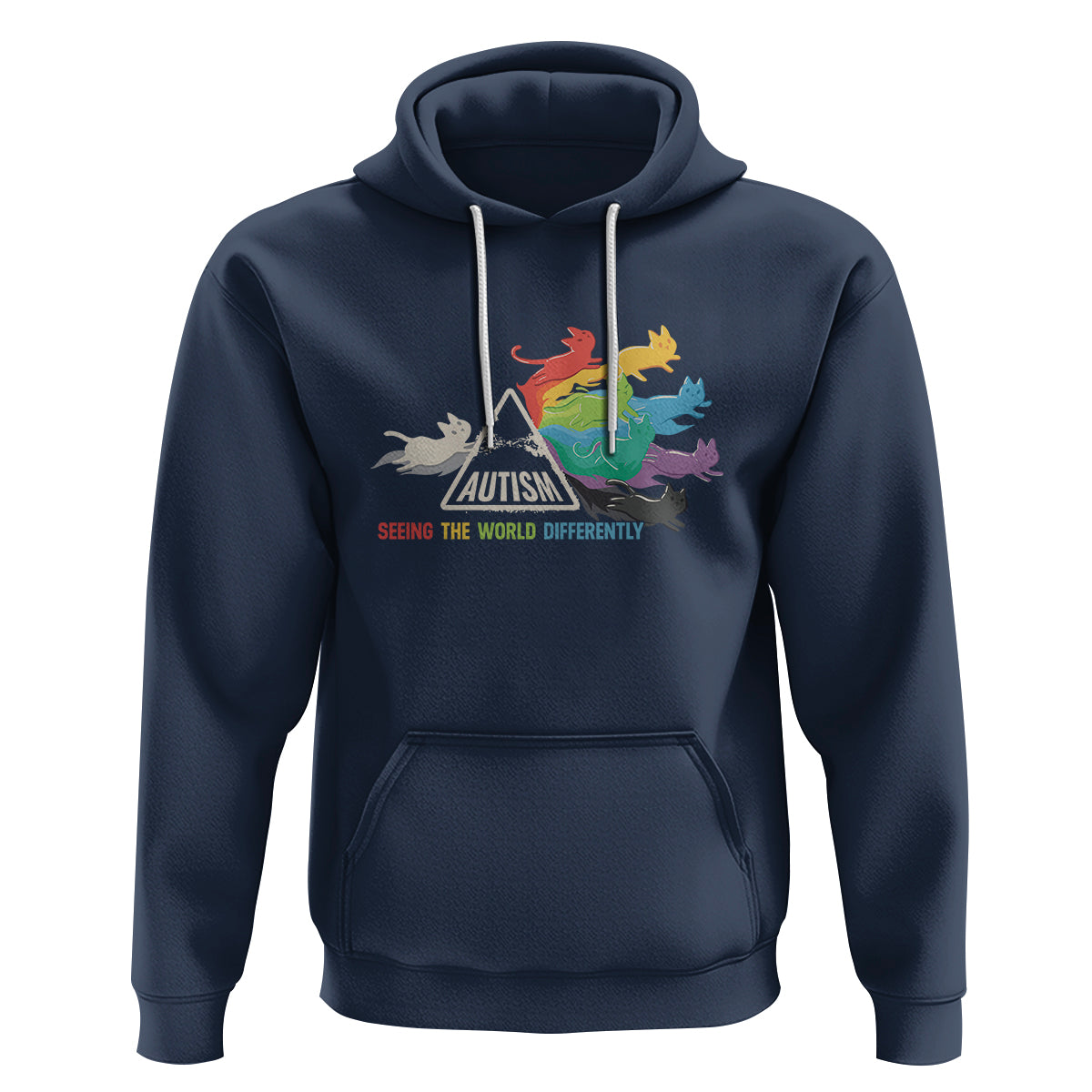 Cat Autism Hoodie Seeing The World Form A Different Angle - Wonder Print Shop