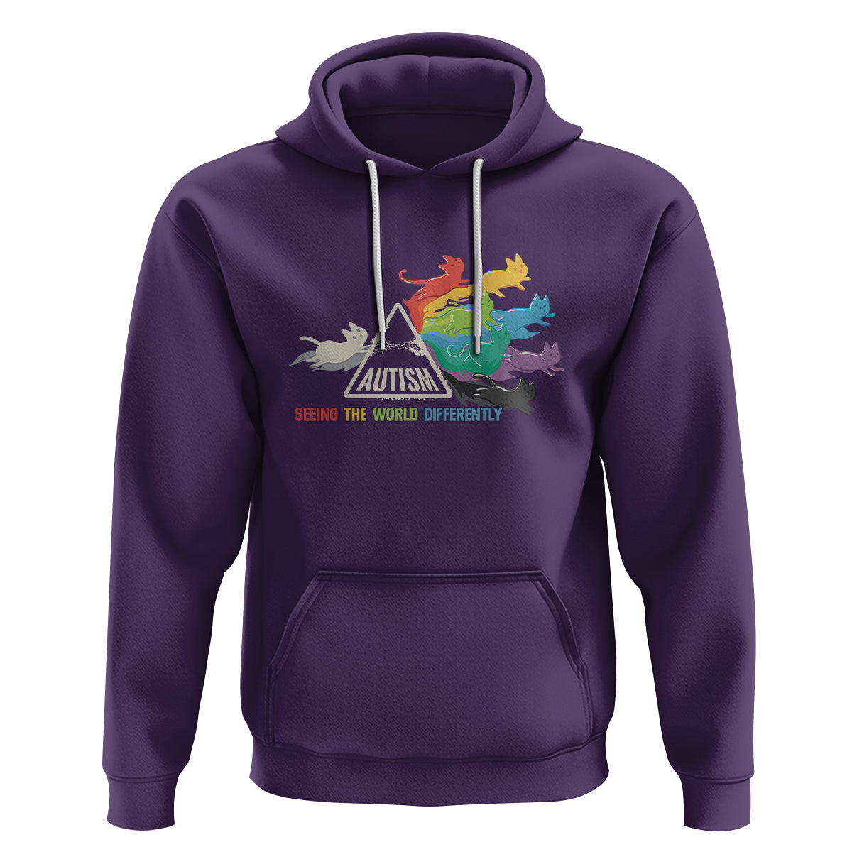 Cat Autism Hoodie Seeing The World Form A Different Angle - Wonder Print Shop