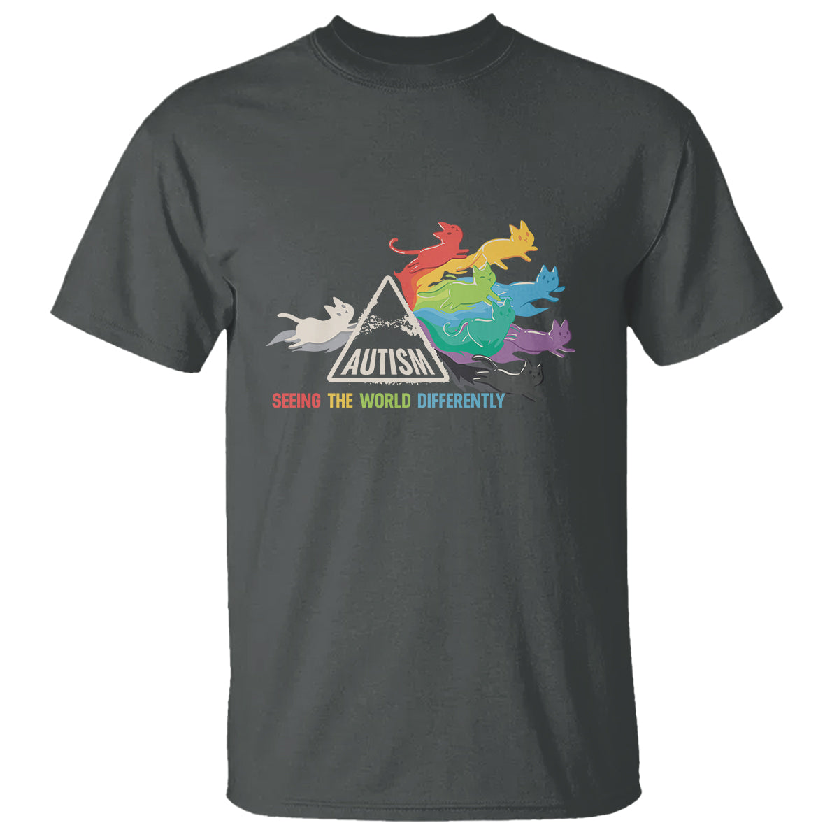 Cat Autism T Shirt Seeing The World Form A Different Angle - Wonder Print Shop