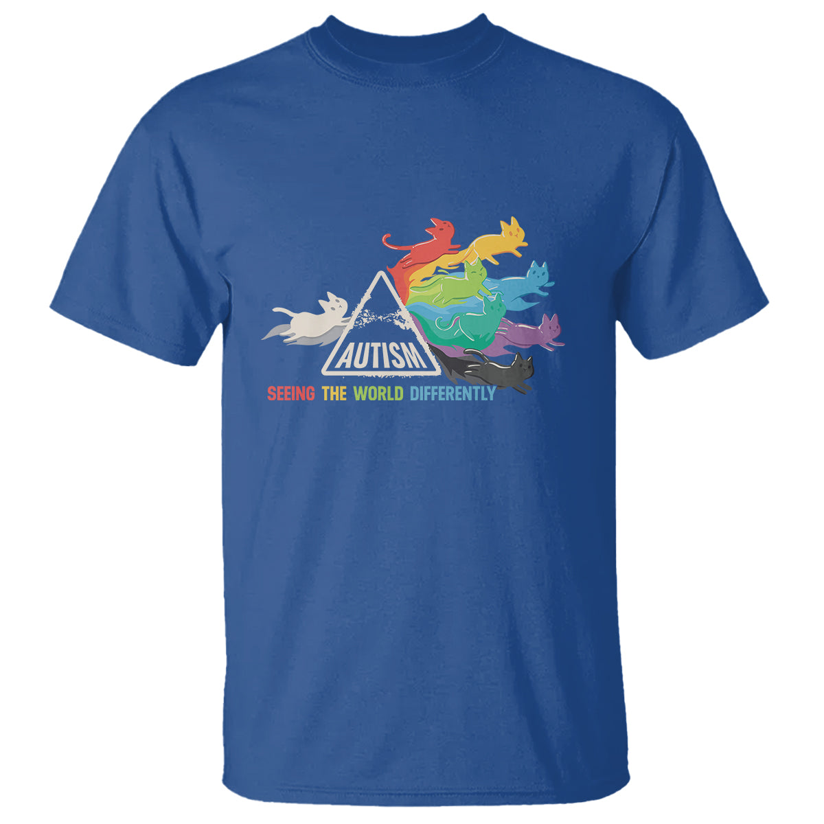Cat Autism T Shirt Seeing The World Form A Different Angle - Wonder Print Shop