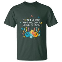 Autism Awareness T Shirt Don't Judge What You Don't Understand Puzzle Hand - Wonder Print Shop