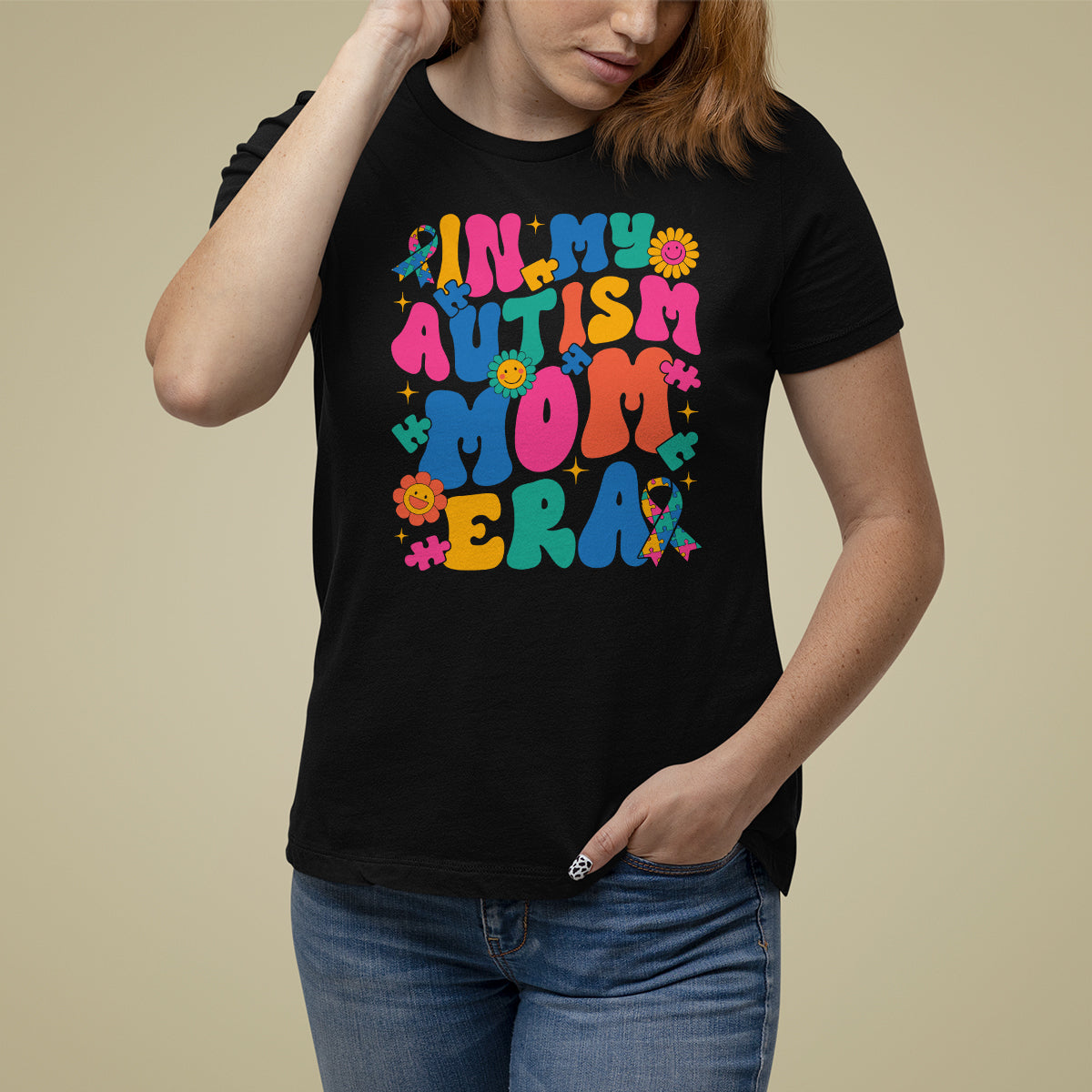 Autism Mama T Shirt For Women In My Autism Mom Era - Wonder Print Shop