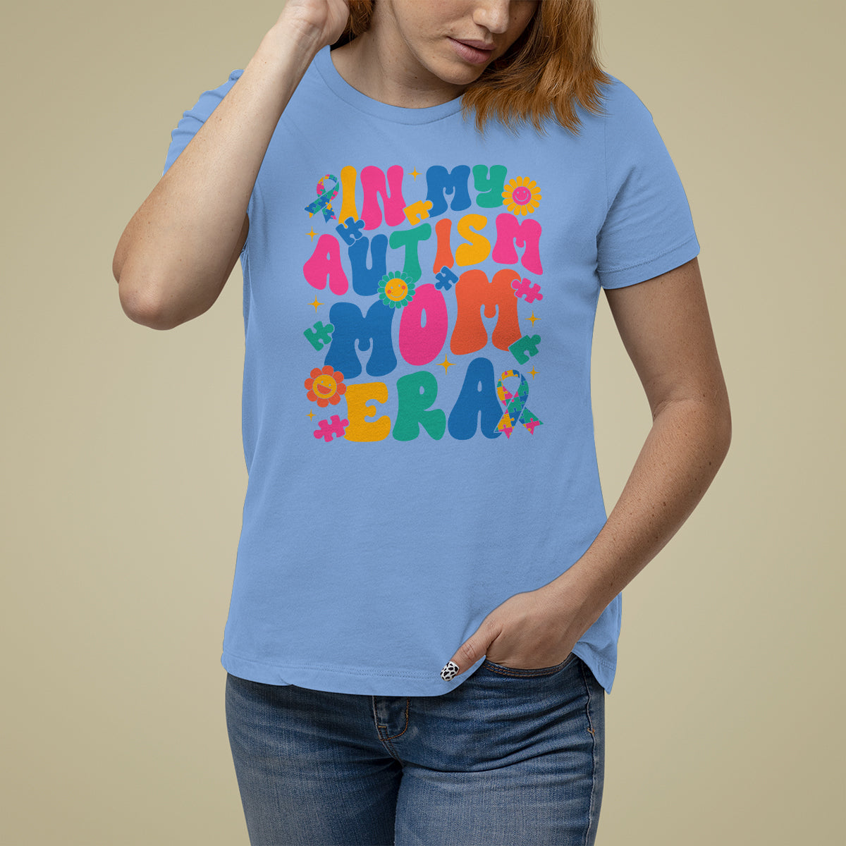 Autism Mama T Shirt For Women In My Autism Mom Era - Wonder Print Shop
