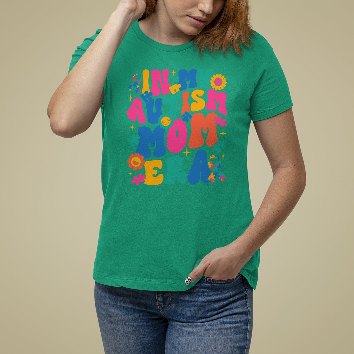 Autism Mama T Shirt For Women In My Autism Mom Era - Wonder Print Shop