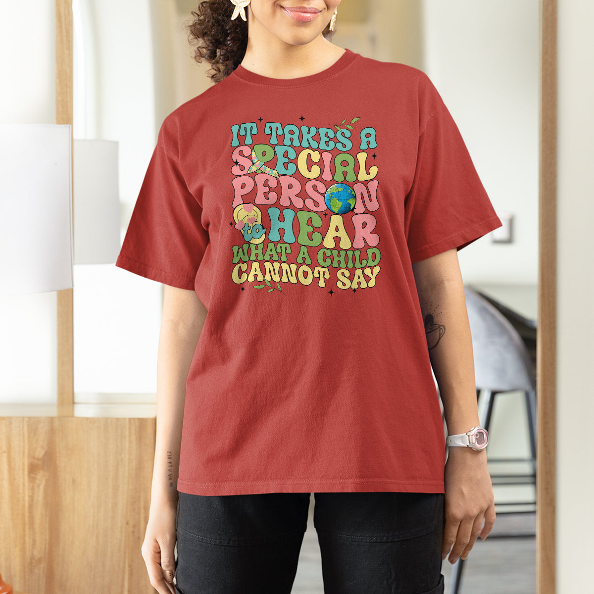 Embrace Autism T Shirt For Women It Takes A Special Person To Hear What A Child Cannot Say - Wonder Print Shop