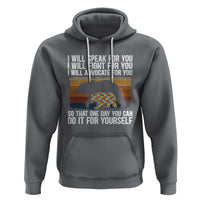 Autism Mom Hoodie I Will Speak Fight Advocate For You So That One Day You Can Do It For Yourself Retro Mama Bear - Wonder Print Shop