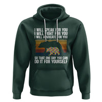 Autism Mom Hoodie I Will Speak Fight Advocate For You So That One Day You Can Do It For Yourself Retro Mama Bear - Wonder Print Shop
