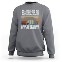 Autism Mom Sweatshirt I Will Speak Fight Advocate For You So That One Day You Can Do It For Yourself Retro Mama Bear - Wonder Print Shop