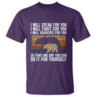 Autism Mom T Shirt I Will Speak Fight Advocate For You So That One Day You Can Do It For Yourself Retro Mama Bear - Wonder Print Shop