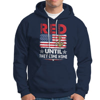 RED Friday Remember Everyone Deployed Retro Military Hoodie - Wonder Print Shop