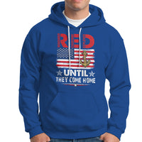 RED Friday Remember Everyone Deployed Retro Military Hoodie - Wonder Print Shop