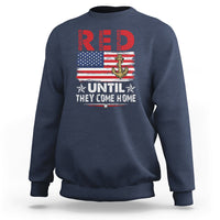 RED Friday Remember Everyone Deployed Retro Military Sweatshirt - Wonder Print Shop